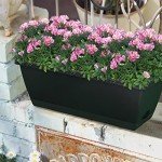 10-Pack Black Rectangular Window Box Planters