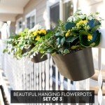 Stylish Set of 3 Hanging Outdoor Planters