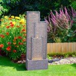 Modern Indoor/Outdoor LED Water Fountain - 39.3”