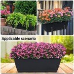 10-Pack Black Rectangular Window Box Planters