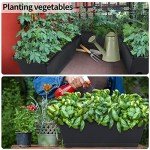 10-Pack Black Rectangular Window Box Planters