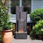 Modern Indoor/Outdoor LED Water Fountain - 39.3”