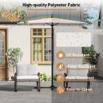 Cosiest 10FT Offset Patio Umbrella with Crank