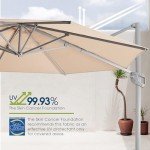 12 FT Offset Cantilever Patio Umbrella with Tilt