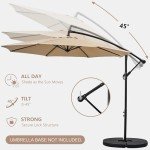 10ft Offset Patio Umbrella with UV Protection