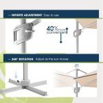 12 FT Offset Cantilever Patio Umbrella with Tilt