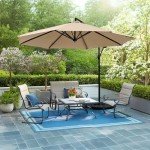 10ft Offset Patio Umbrella with UV Protection