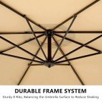 10ft Offset Patio Umbrella with UV Protection