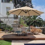 10ft Offset Patio Umbrella with UV Protection