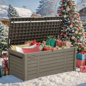 YITAHOME 120 Gallon Waterproof Outdoor Storage Box