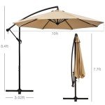 10ft Offset Patio Umbrella with UV Protection