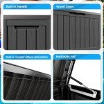 Waterproof 80 Gallon Outdoor Storage Deck Box