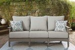 Ashley Visola Gray Outdoor Patio Sofa with Cushion
