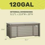 YITAHOME 120 Gallon Waterproof Outdoor Storage Box