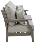 Ashley Visola Gray Outdoor Patio Sofa with Cushion