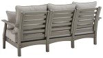 Ashley Visola Gray Outdoor Patio Sofa with Cushion