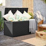 Large Waterproof Outdoor Storage Deck Box - 100 Gallon
