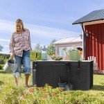 Large Waterproof Outdoor Storage Deck Box - 100 Gallon
