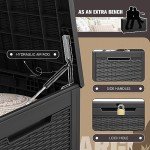 Large Waterproof Outdoor Storage Deck Box - 100 Gallon
