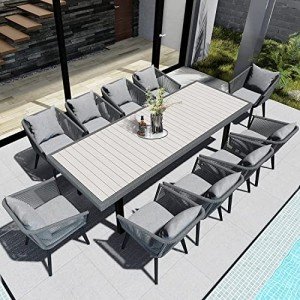11-Piece All-Weather Patio Dining Set for 10