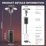 48,000 BTU Propane Patio Heater with Table Design