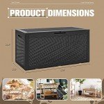 Large Waterproof Outdoor Storage Deck Box - 100 Gallon