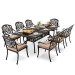 9-Piece Retro Outdoor Dining Set for 8