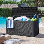 Large Waterproof Outdoor Storage Deck Box - 100 Gallon