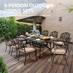 9-Piece Retro Outdoor Dining Set for 8