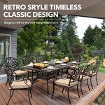 9-Piece Retro Outdoor Dining Set for 8