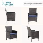 Modern Wicker Dining Chairs Set of 6