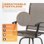 NUU Garden 5-Piece Swivel Bar Set - Black/Brown