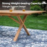 7-Piece Acacia Wood Patio Dining Set for 6