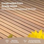 7-Piece Acacia Wood Patio Dining Set for 6