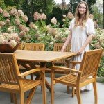 7-Piece Acacia Wood Patio Dining Set for 6