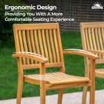 7-Piece Acacia Wood Patio Dining Set for 6