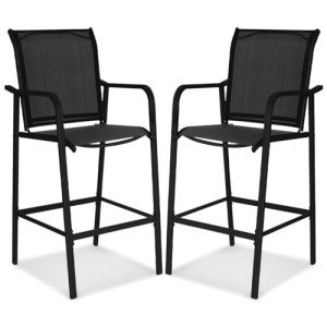 Sundale Outdoor Metal Bar Stool Set of 2