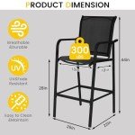 Sundale Outdoor Metal Bar Stool Set of 2