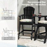 Tall Adirondack Chairs Set with Pub Table