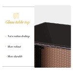 SUNCROWN 3-Piece Wicker Outdoor Bar Set