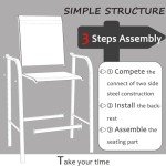 Sundale Outdoor Metal Bar Stool Set of 2