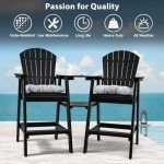 Tall Adirondack Chairs Set with Pub Table