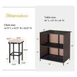 SUNCROWN 3-Piece Wicker Outdoor Bar Set