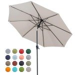 9ft Patio Market Umbrella with Tilt & Crank