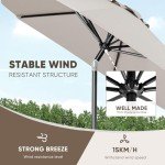 9ft Patio Market Umbrella with Tilt & Crank