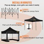 VEVOR 10x10 FT Pop Up Canopy Tent