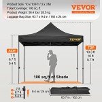 VEVOR 10x10 FT Pop Up Canopy Tent
