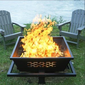 43" Square Outdoor Wood-Burning Fire Pit