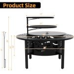 42" Outdoor Fire Pit with Grill & Cover