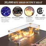 PIZZELLO 43" Rectangular Propane Fire Pit Table